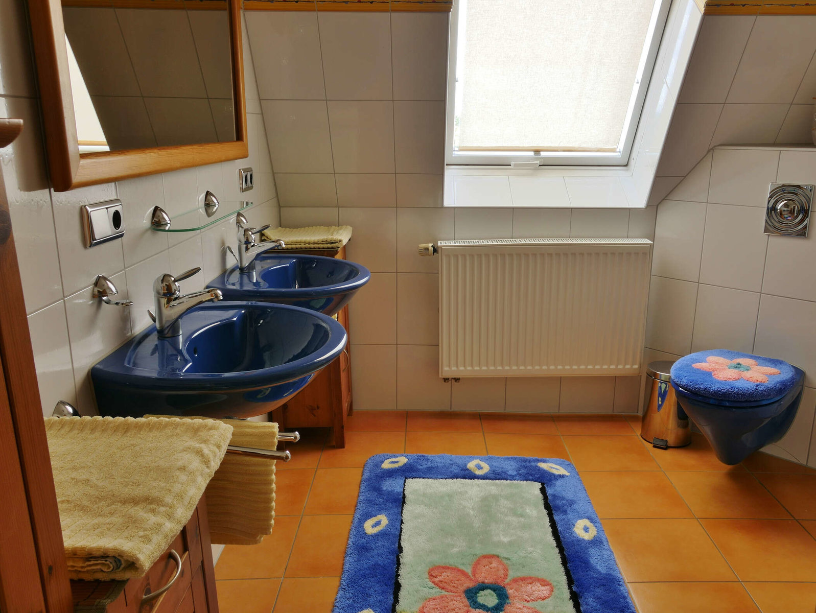 Badezimmer vom Gästezimmer im Gasthaus zur Eisenbahn