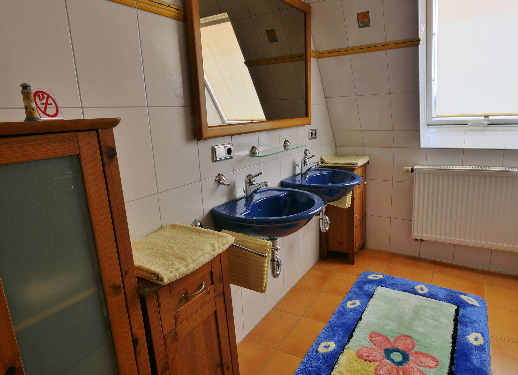 Bad vom Gästezimmer im Gasthaus zur Eisenbahn